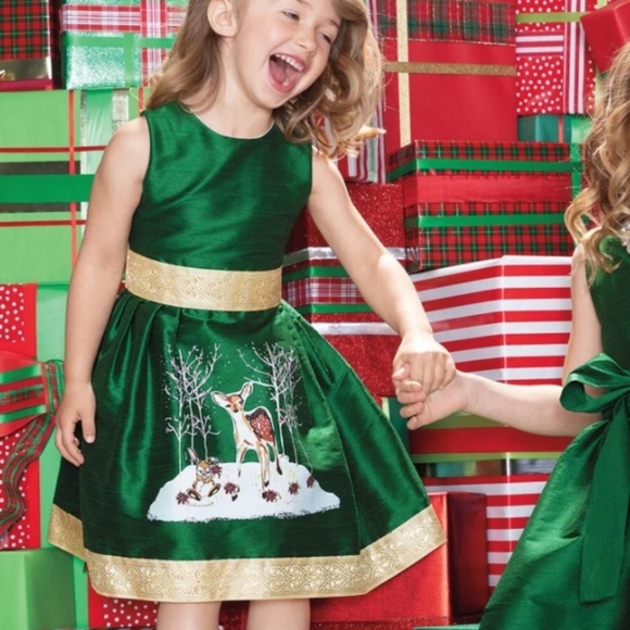 LITTLE LOAVES AND FISHES WINTER FAWN DRESS - Picture 2 of 7